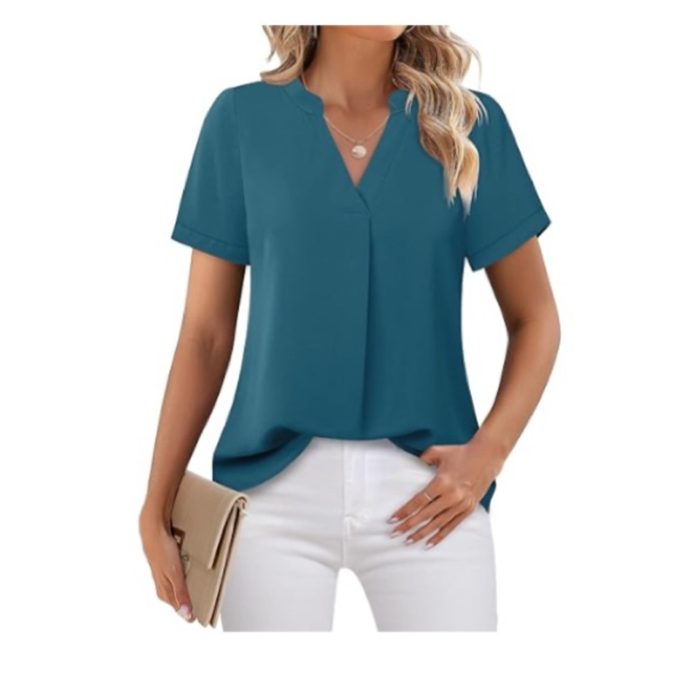Green Timeson Women's short sleeve Blouse XL